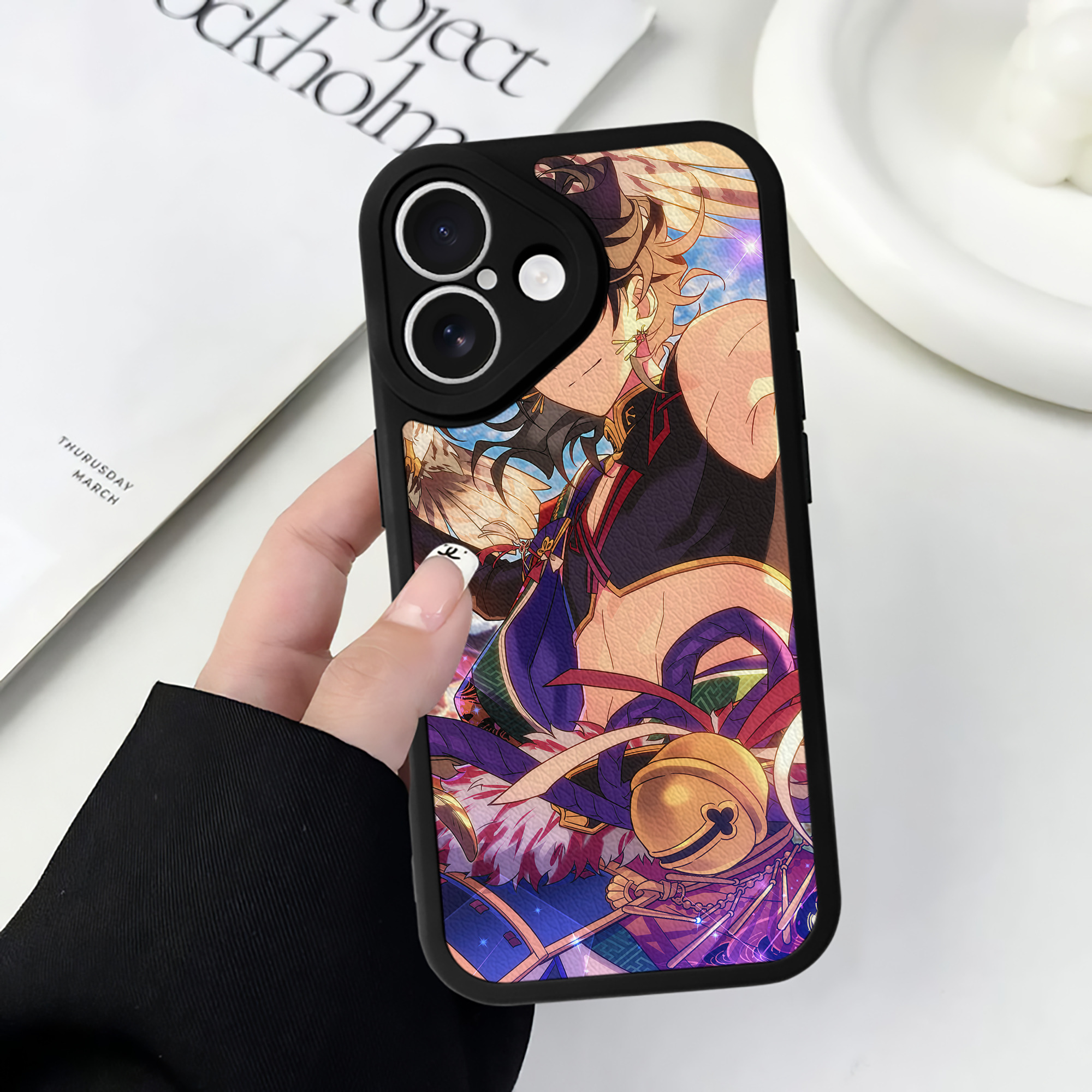 （画像用） あんさんぶるスターズ! Ensemble Stars 【iPhone 16シリーズ対応】シリコンスマホケース（レザー調） 材質：シリコン